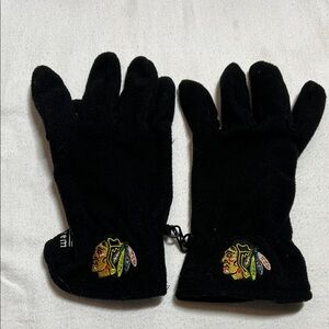 Black Gloves with Embroidered Logo